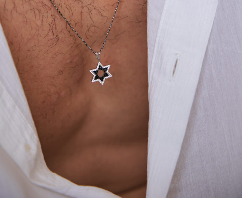 Star Of David Silver Necklace For Men (2)