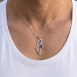שרשרת כסף מפת ארץ ישראל